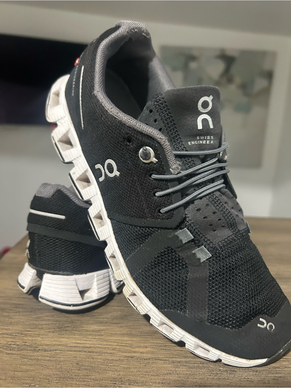 On Running Women's Black and Gray Cloudflow Sneakers